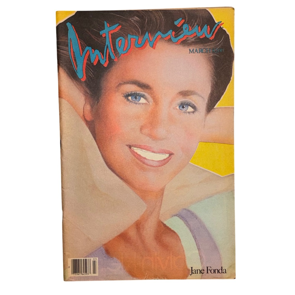 Vintage Interview Magazine March 1984 Jane Fonda Cover John Lennon Yoko Ono